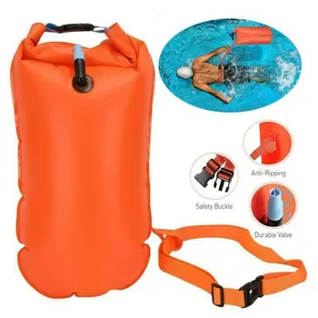 Aufblasbare Offene Schwimmen Boje Tow Leichte Schwimmen Airbag Lagerung Mit Taille Gürtel Wasser Sport