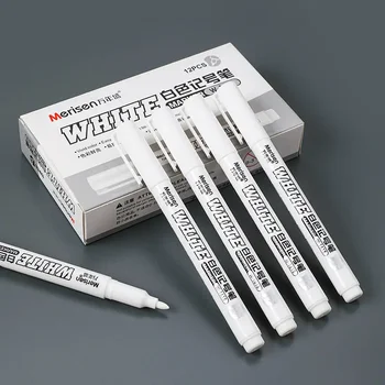 Weiße Markierungsstifte 2,0 mm ölig wasserdicht weiß DIY Graffiti Skizzieren Marker Briefpapier Schreiben