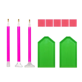 DIY Handwerk Nähen Stick werkzeuge 5d Diamant Malerei Zubehör Mosaik Kleber Stift Ton Strass Tablett DIY Set