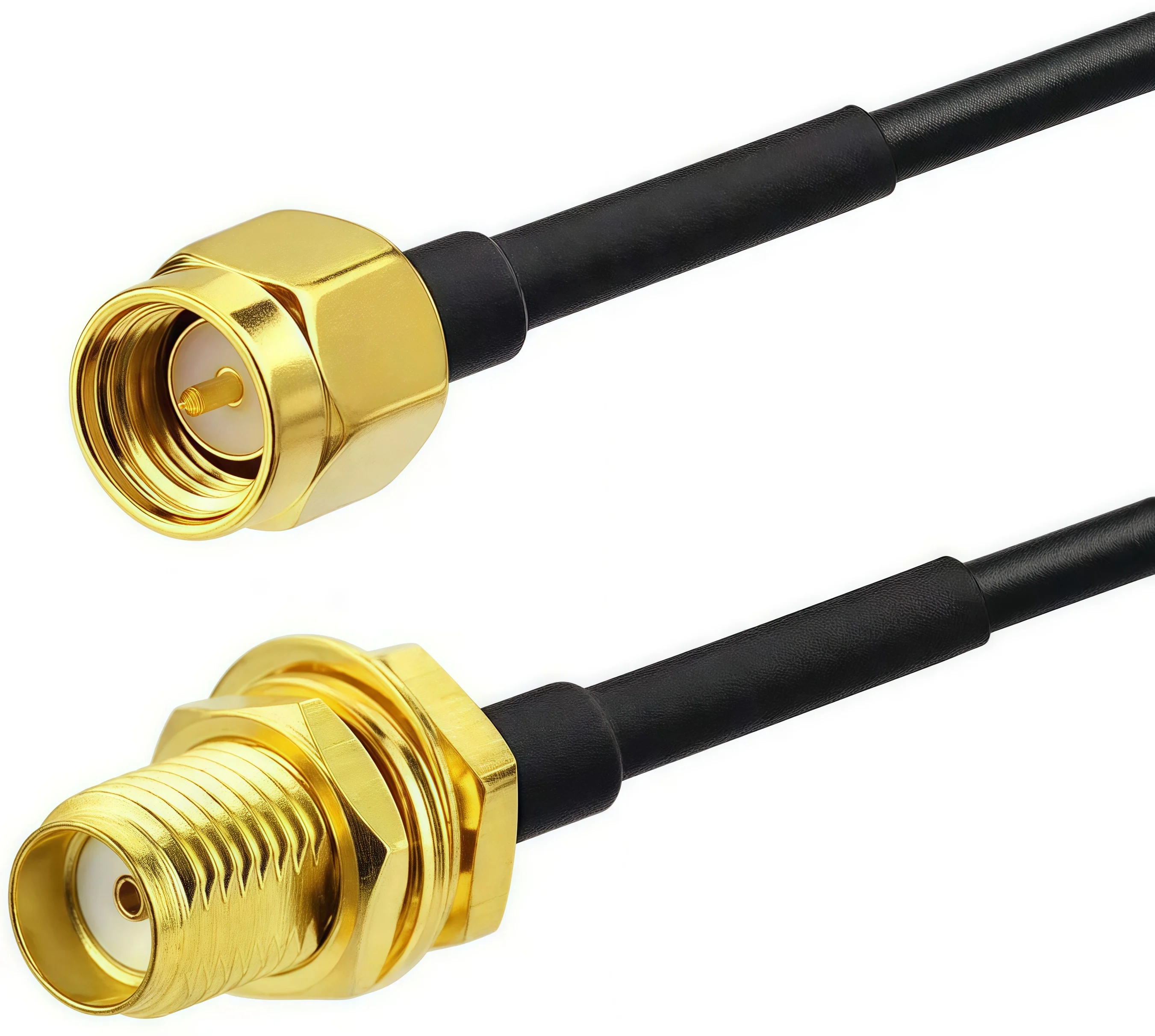RP-SMA-auf-SMA-Verlängerungskabel – Stecker auf Buchse – Bild 3