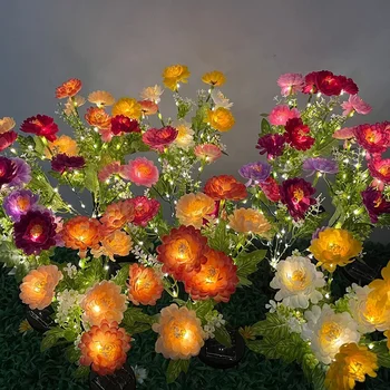Solarleuchten Außenbeleuchtung Solar Garten Licht Schnee Lotus Blume Rasen Lampe für Hof Terrasse Blume Party