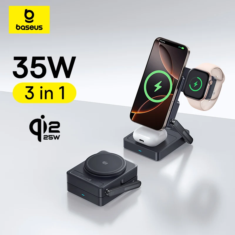 Qi2.2 3-in-1 magnetisches Ladegerät 25 W für iPhone, Apple