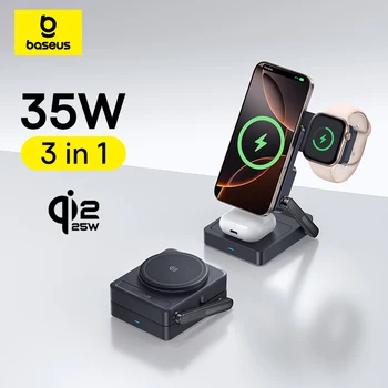 Qi2.2 3-in-1 magnetisches Ladegerät 25 W für iPhone, Apple Watch und AirPods