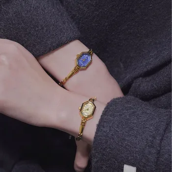 Frauen Uhr für Mädchen Handgelenk Quarz Reloj Kleine Größe Gold Orologio Damen Luxus Armbanduhr Edelstahl Uhr