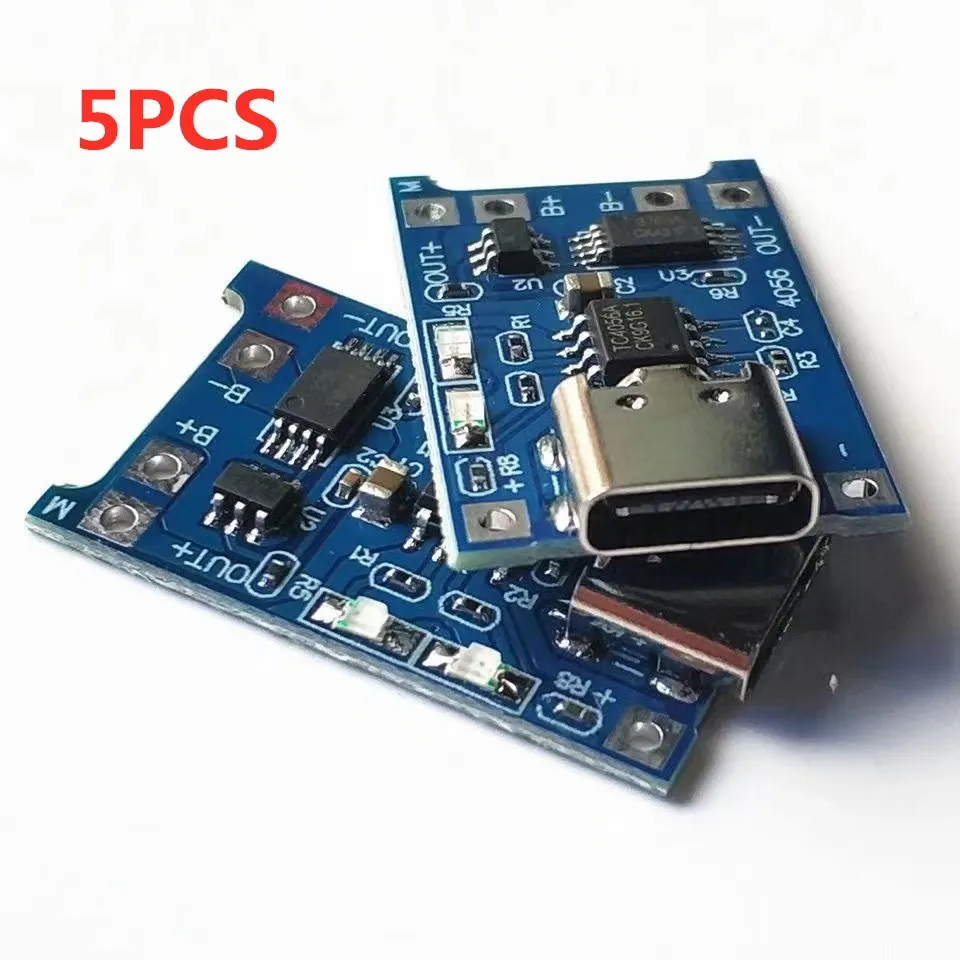 2/5PCS 5V 1A Micro/Typ-c/Mini 18650 TP4056 Lithium-Batterie