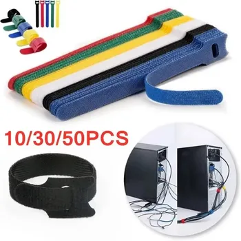 Klettband-Streifen wiederverwendbar, Kabelorganizer, Set
