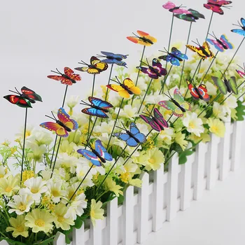 Simulation Schmetterling Bunte Schmetterling Stakes Home Garten Hof Pflanze Blumentopf Mehrzweck Schmetterling