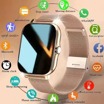 Smart Watch Android IOS Telefon 1,44 Zoll Farbbildschirm Bluetooth Anruf Blutsauerstoff/Drucküberwachung Smart