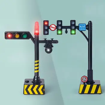 Mini-Ampel-Spielzeugmodell Simulierte Straßenschilder-Szene LED Kinder-Verkehrssicherheits-Lernspielzeug