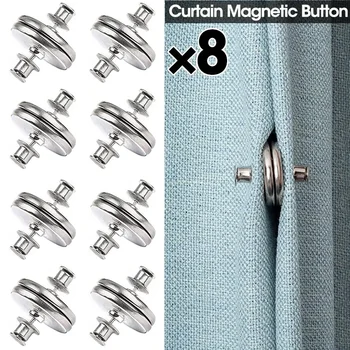 4/8Pairs Vorhang Magnetknopf Abnehmbare Vorhang Fix Verschluss Clip Verhindern Licht Einstellung Fenster