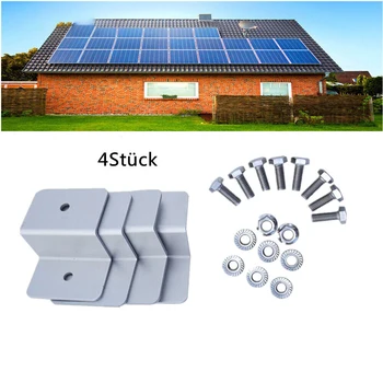 Solar Panel Bracket 4 Stück Solarmodul Halterung Montage Aluminium Z Winkel Solarpanel Halterungen Aluminium
