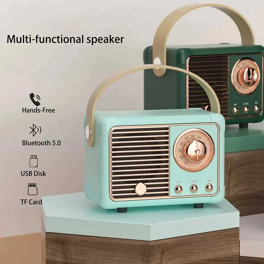 Retro Bluetooth Lautsprecher Drahtlose Karte Tragbare – Bild 4
