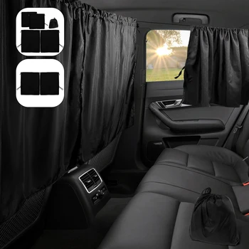 Auto-Sichtschutzvorhänge-Set, universeller Taxi-Auto-Trennvorhang, Verdunkelungsvorhänge für Kinder (3 Stück)