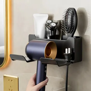 Haartrocknerhalter Wandtrockner Wiege Glätteisen Ständer Haartrockner Organizer Box Kunststoff Haartrockner