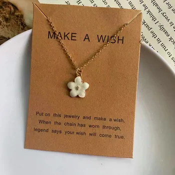 Koreanische Mode Choker Halskette für Frauen Mädchen bunte Blume Design Anhänger Halskette niedlichen