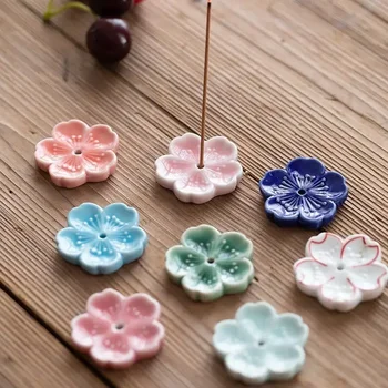Kirschblüten-Räuchergefäß für Zuhause, Keramik-Dekor, Stabhalter, Aromatherapie, Räuchergefäß, Büro, Teehaus