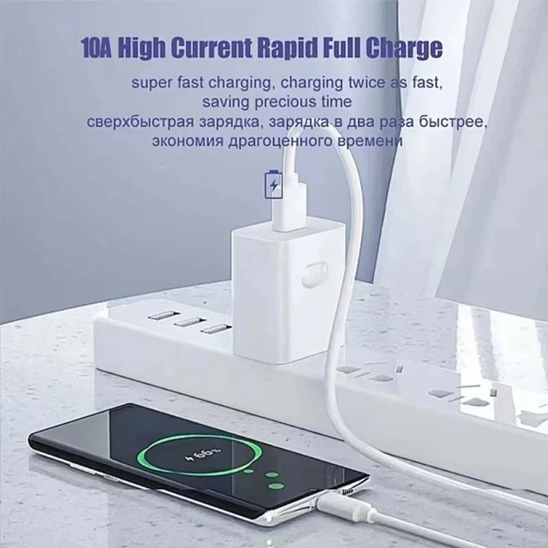 USB-C Schnellladekabel 100 W, 10 A, Lade- und Datenkabel – Bild 3