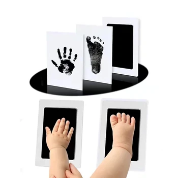 Neugeborenen Baby DIY Hand Und Fußabdruck Kit Tinte Pads Foto Rahmen Handabdruck Kleinkinder Souvenir Zubehör