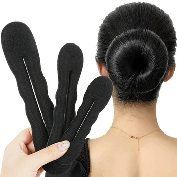 Schwamm Haar Styling Werkzeug Kunststoff Schleife Lockiges Haar Maker Haar Scrunchie Stirnband Twist Donut