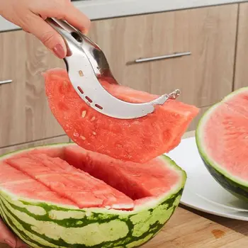 Wassermelonen-Schneidemesser aus Edelstahl, Entkerner, Obst- und Gemüsewerkzeug, Wassermelonenklammer