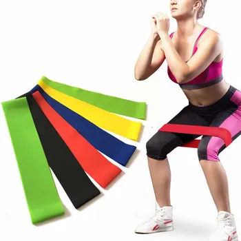 Yoga Spannung Gürtel Fitness Elastische Gürtel Widerstand Gürtel Squat Butt AIDS Spannung Ring (5 Stück)