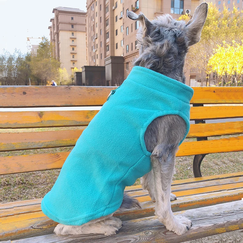 Warme Fleece-Hundekleidung, Hundejacke, Weste mit D-Ring für – Bild 3