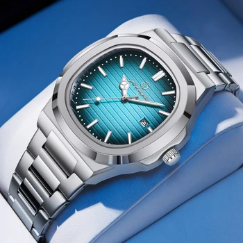 Luxus Militär-Herrenuhr Quadratisch Wasserdicht Leuchtend Datum Woche Herrenuhr Edelstahl Quarz Herrenuhren