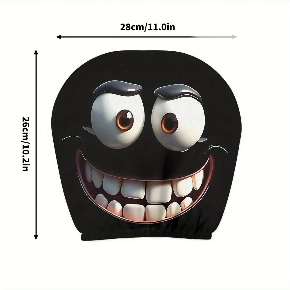 2 Stück Smiley-Gesicht bedruckter Auto-Kissenbezug, weich – Bild 6