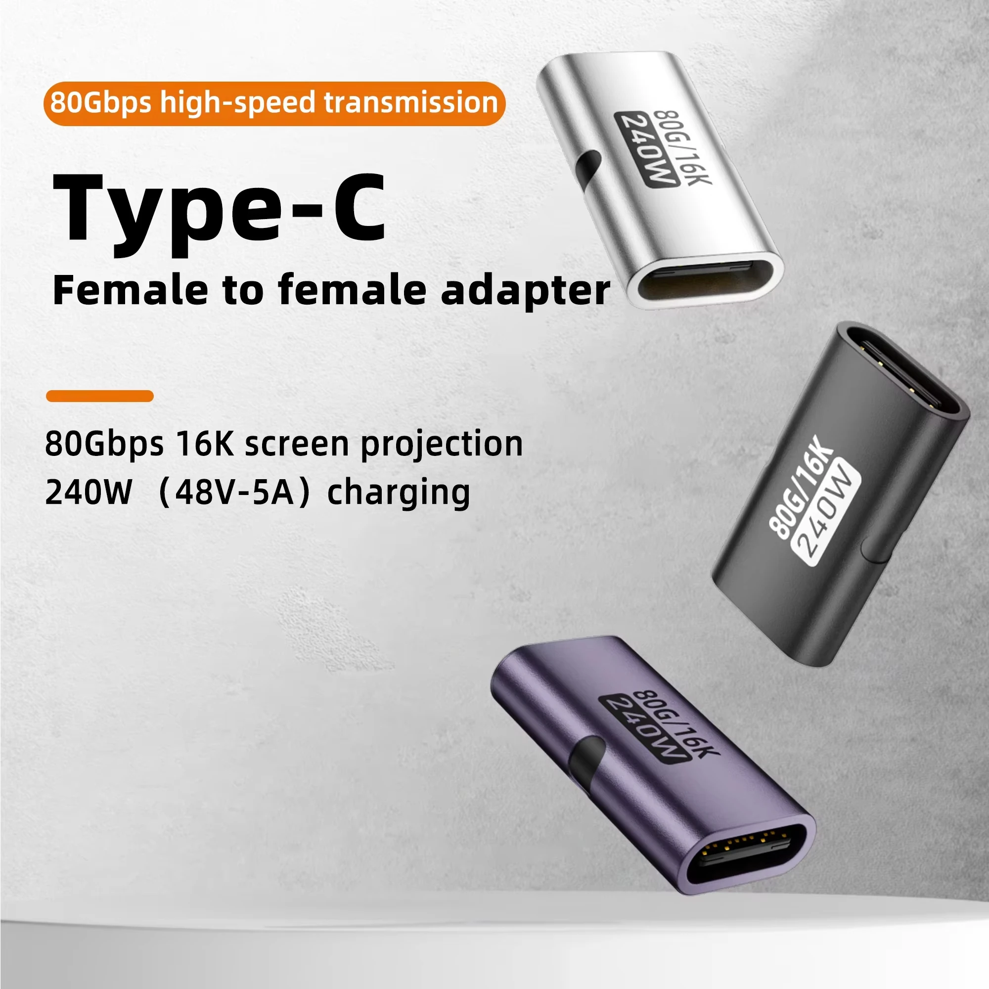USB4 USB-C Kupplung Buchse auf Buchse, 80 Gbit/s, 240 W – Bild 5