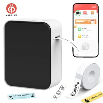 Marklife Thermischer Etikettendrucker P15 Mini Tragbarer Bluetooth-Funk-Etikettendrucker für Büro, Küche