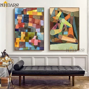 Paul Klee Farb block abstrakten Stil Leinwand druck Malerei Poster moderne Wandbilder Kunst Wohnzimmer