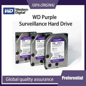 Western Digital WD Purple 1TB 2TB 3TB 4TB Überwachungs-Klasse Mechanische Festplatte SATA 64MB CMR Vertikaler
