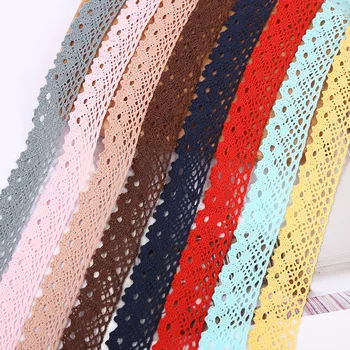 5 Yard/Lot 25mm Weiß Beige Baumwolle Spitze Heimtextilien Tuch Wrap Stricken Verzierungen DIY Patchwork