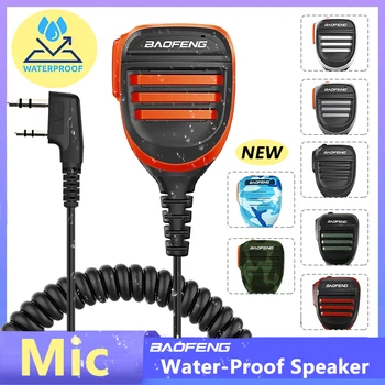Baofeng Walkie Talkie Lautsprecher Mikrofon Wasserdicht PTT Mic Für UV5R UV-16 Pro UV-13 Plus Zwei Weg Radio