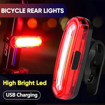 Fahrrad Rücklicht COB Fahrrad Rücklicht Mit 6 Modi USB Aufladbare Mtb LED Warnung Rücklicht Radfahren Zubehör