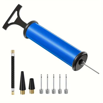 Tragbare multifunktionale Ballpumpe mit Nadel und Düse, Ballfüller für Fußball, Basketball, Volleyball