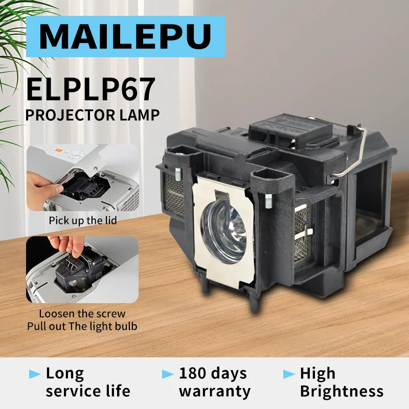 A+ Qualität Mailepu Ersatz-Projektorlampe Projektorlampe mit – Bild 4