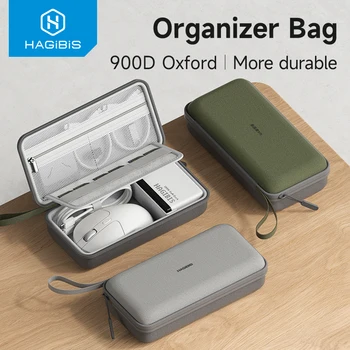 Hagibis Elektronischer Organizer, Reise-Kabel-Organizer, Tasche, tragbare Tragetasche für Kabel, Ladegerät