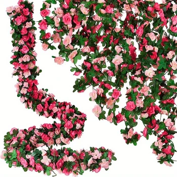 250 cm künstliche Rosenblüten für Hochzeit, Zuhause, Raumdekoration, Herbst, Garten, Outdoor, Bogen