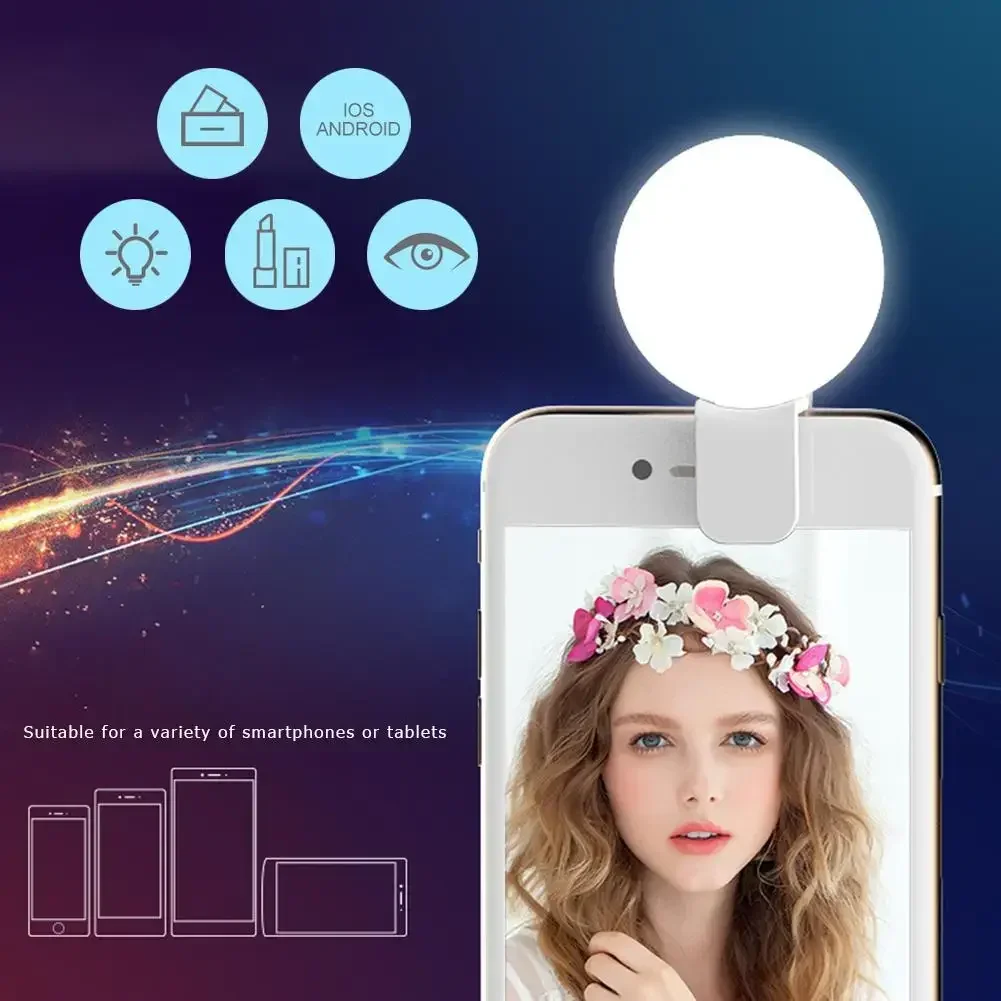 Handy LED Selfie Ring Licht Tragbare Mini Langlebig – Bild 6