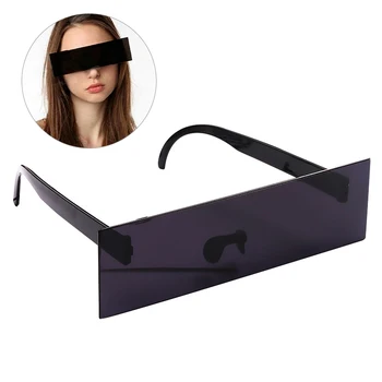 Ausgefallene Brille, Photobooth-Requisiten, Zensur, schwarze Sonnenbrille für Kostümparty