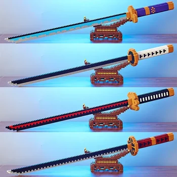 Samurai Schwert Bausteine Ninja Klinge Katana japanischen Anime Schmetterling Nichirin Messer Ziegel Kinder