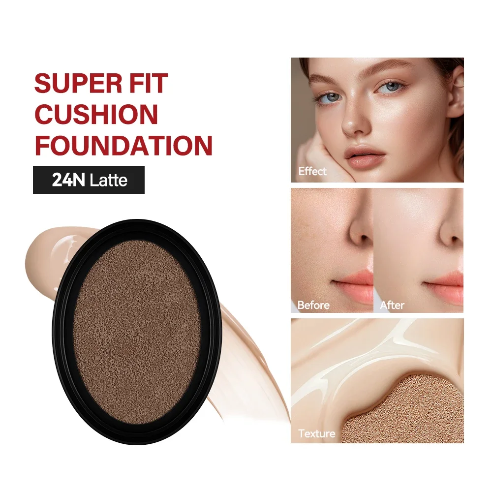 Cushion Refill Foundation, wasserfest, halbmatte rote – Bild 2