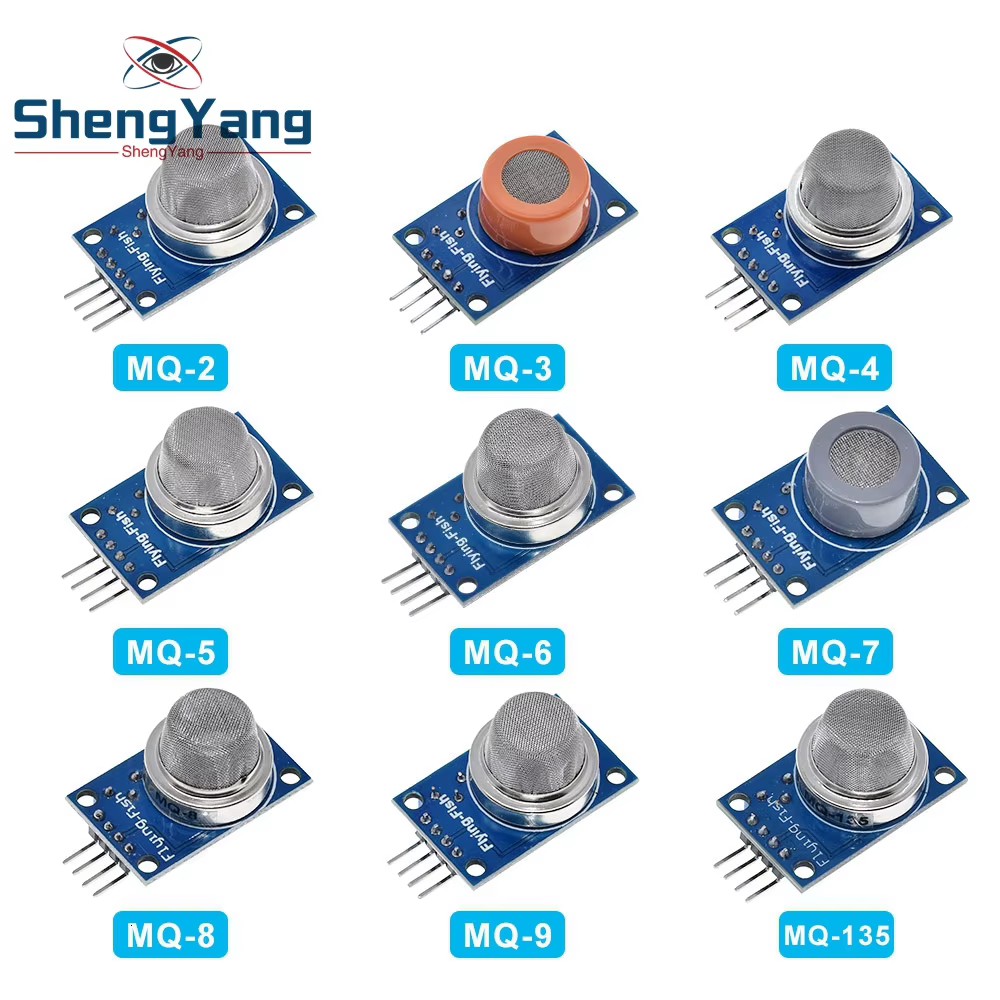 Gassensor-Set MQ-2 bis MQ-135, 9 Module