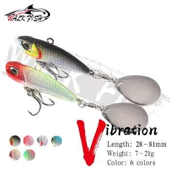 WALK FISH 7g 11g 15g 21g Spinner Köder Metall VIB Angeln Köder Rotierenden Schwanz Vibration pailletten Japan