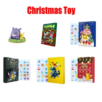 Pokemon-Figuren-Adventskalender Geschenkbox Mini-Pikachu-Charakter Bulbasaur Weihnachtsspielzeug Geschenke