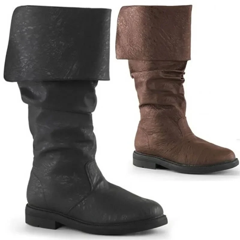 Mittelalterliche Lederstiefel Jack Sparrow Renaissance Half – Bild 2