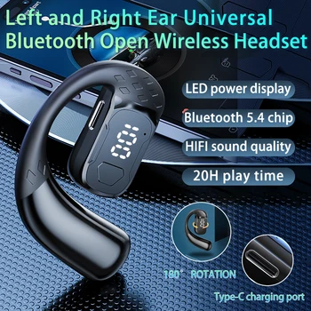 Kabelloses Headset 180 ° Rotation Einstellbar Links Rechts Offen Bluetooth 5,4 Ohr Universal Kopfhörer Mic