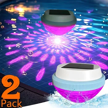 Schwimmende Solar-Poolbeleuchtung, farbwechselnde, wasserdichte Teichbeleuchtung mit RGB-Farbwechsel