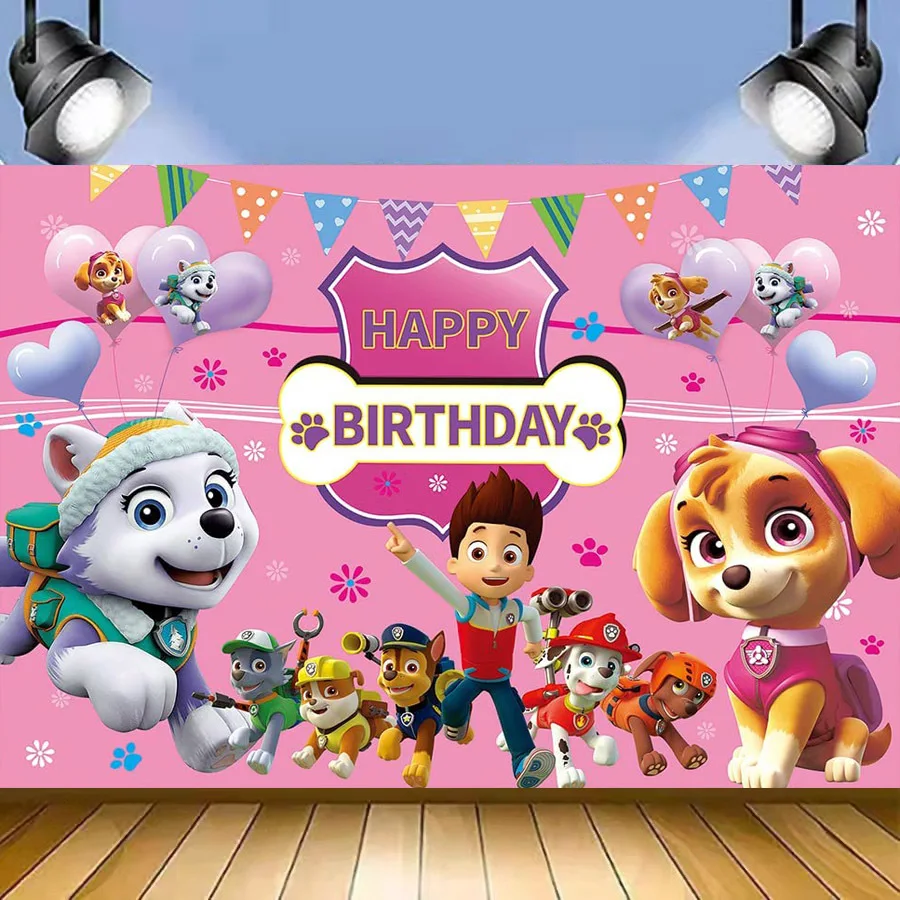 Paw Patrol Rosa Geburtstag Skye Thema Party Dekorationen – Bild 5